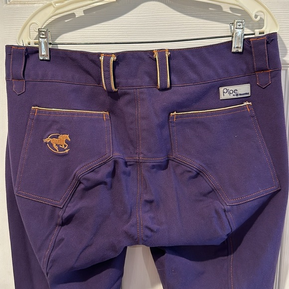 Piper by SmartPak purple and ROSE GOLD breeches 34 - Picture 4 of 6